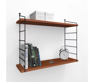 Półka ścienna ARMONI 58x72 cm brąz/czarny - Półki do salonu - miniaturka - grafika 1