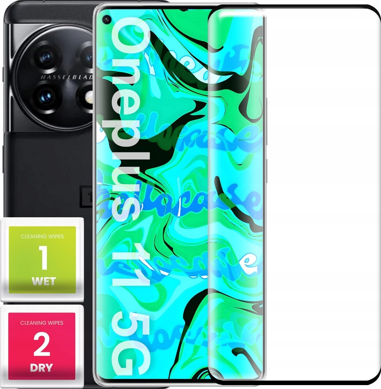 Szkło Hartowane PREMIUM Do OnePlus 11 5G Curved, Pełne 5D, 9H, Ochronne