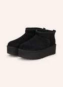Botki damskie - Ugg Botki Na Platformie Classic Ultra Mini Platform schwarz - miniaturka - grafika 1