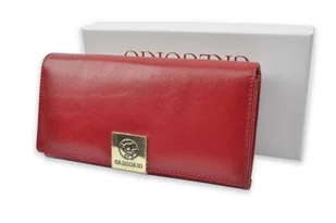 Portfel Damski Skórzany GREGORIO Skóra Licowa Duży Z Klamrą GS-100 18 x 9 x 3,5 [cm] - Portfele - miniaturka - grafika 6