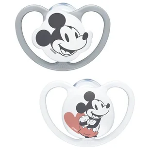 NUK Smoczek uspokajający silikonowy 6-18m Space Disney Miki op.2 szt. - Smoczki uspokajające - miniaturka - grafika 1