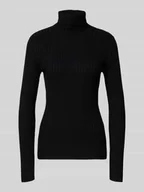 Swetry damskie - Bluzka z długim rękawem o kroju slim fit z mieszanki wiskozy model ‘Dolli’ - miniaturka - grafika 1