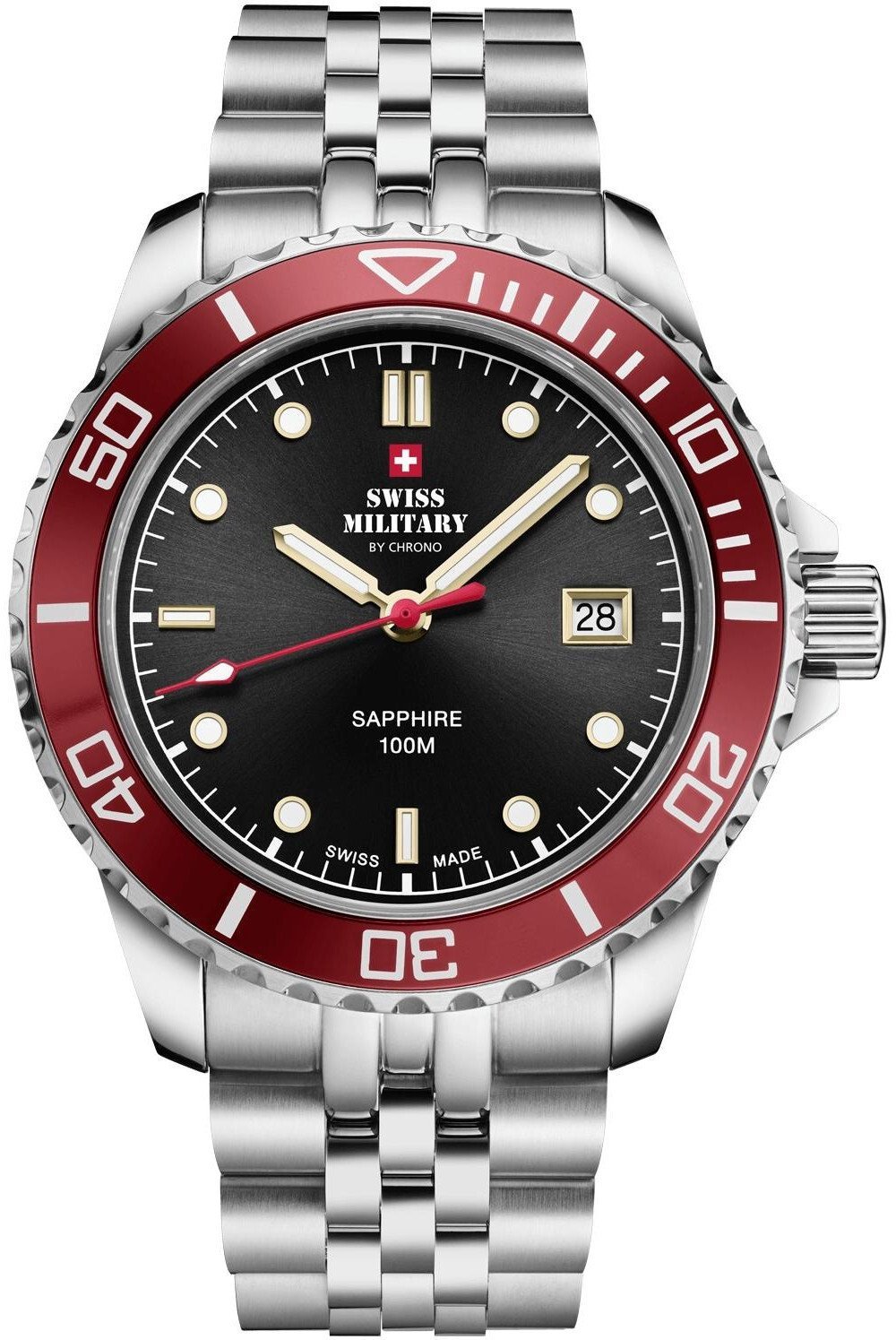Zegarek Swiss Military Hanowa Zegarek męski Swiss Military by Chrono SM34109.04 srebrny