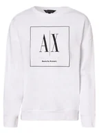 Bluzy damskie - Armani Exchange - Damska bluza nierozpinana, biały - miniaturka - grafika 1