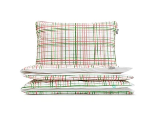 pościel zielono-czerwona kratka 160x200 cm + 2x 80x70 cm - MUMLA - Pościel - miniaturka - grafika 1