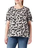 Bluzki damskie - VERO MODA Damska bluzka Vmtaylor Ss Blouse-K Curve, Czarny/Aop: kwiatowy, 48 - miniaturka - grafika 1