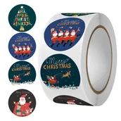 Pasmanteria - Naklejki Ozdobne Okrągłe Świąteczne 100 Szt. - miniaturka - grafika 1