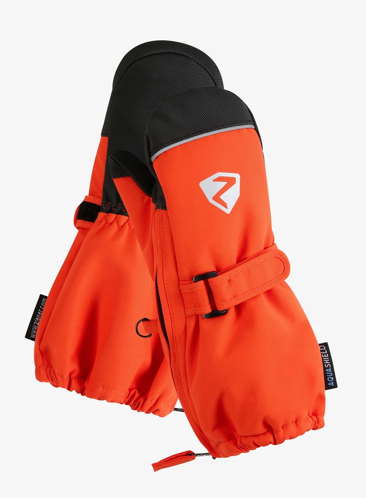 Rękawiczki dziecięce Ziener Lanupo As Mitten Minis Glove orangered 110 cm