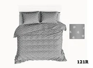 Pościel dla dzieci - Pościel 110x140 R121 szara serca serduszka białe 275D - miniaturka - grafika 1