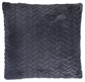 Poszewki na poduszki - Miękka, wytłaczana poszewka grafitowa 40x40 cm - miniaturka - grafika 1
