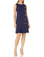 Sukienki - Karl Lagerfeld Paris Damska sukienka bez rękawów z plisowanym obszyciem i bocznymi perłami - miniaturka - grafika 1