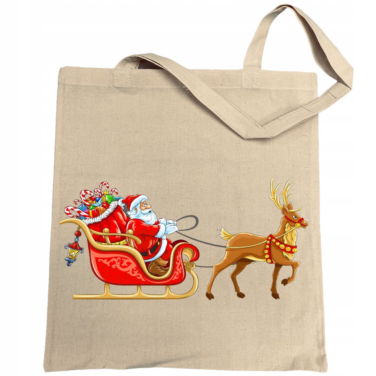 Torba na zakupy nadruk Sanie Mikołaj