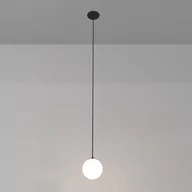 Lampy sufitowe - Zwis nad stół Luna P039PL-5W4K-10-B Maytoni LED 5W 4000K kula biała czarna - miniaturka - grafika 1