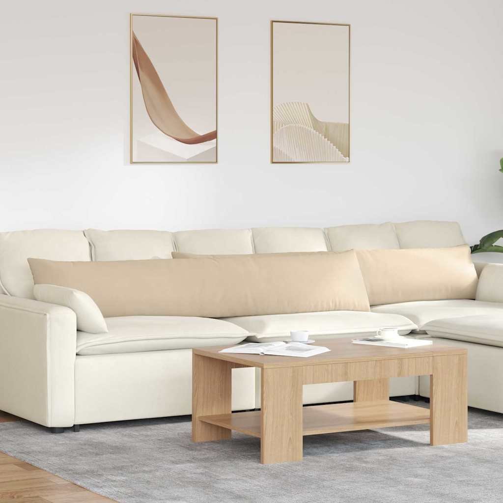 vidaXL Poduszki na sofę 2 pcs Kremowy 200 x 40 cm tkanina 42013901