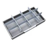 Pozostałe wyposażenie warsztatu - Alfa 3 Zestaw przegród do szuflad szaf MECHANIC, 12 pól 1262628 - miniaturka - grafika 1