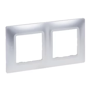 Legrand Ramka podwójna Niloe Selection 762012 aluminium - Klawisze i ramki - miniaturka - grafika 1