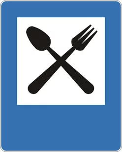 Znak drogowy informacyjny D-28 Restauracja - Wyposażenie miejsc publicznych - miniaturka - grafika 1