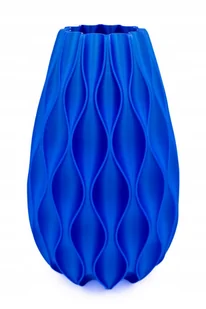 Nowoczesny wazon na suche kwiaty / LEGO - niebieski satyna, nietłukący 20cm - Wazony i flakony - miniaturka - grafika 1