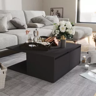 vidaXL vidaXL Stolik kawowy, szary, 80x80x31 cm, płyta wiórowa - Ławy i stoliki kawowe - miniaturka - grafika 1