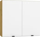 Szafki kuchenne - Szafka kuchenna wisząca GIANNA W80 biała alaska/dąb artisan STOLKAR - miniaturka - grafika 1