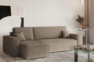 Narożniki - Sofa w kształcie L BEST narożnik tkanina Neve brązowy lewy - miniaturka - grafika 1