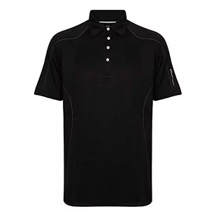 Island Green Island Green Golf IGTS1648 męska koszulka CoolPass oddychająca odprowadzająca koszulka polo sportowa top, czarna, średnia IGTS1648_BLK_M - Bluzy męskie - miniaturka - grafika 1