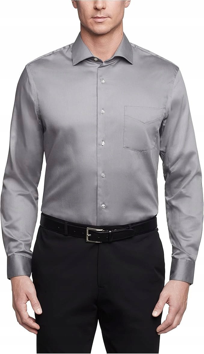 VAN HEUSEN SZARA KLASYCZNA KOSZULA ELEGANCKA DŁUGI RĘKAW 2XL 6FA