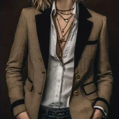 Marynarki i żakiety damskie - TEMU Wiosenna/Jesienna Elegancka Modna Wysokiej Jakości Długi Rękaw Jednorzędowy Guzikowy Kieszonkowy Marynarka Wielofunkcyjny Casual Garnitur HW915 - miniaturka - grafika 1