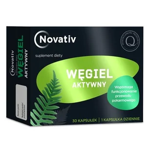 Węgiel aktywny NOVATIV (30 kapsułek) - Suplementy naturalne - miniaturka - grafika 1