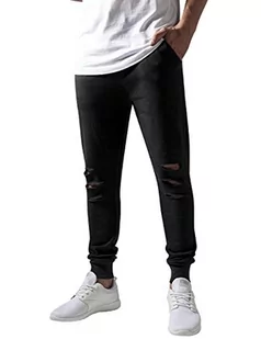 Urban Classics Spodnie męskie Cutted Terry Pants, szary (charcoal 91), 36W x 33L - Spodnie męskie - miniaturka - grafika 1