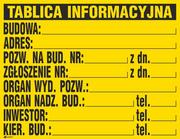 Tablica Informacyjna Budowy Tablica Budowlana Duża