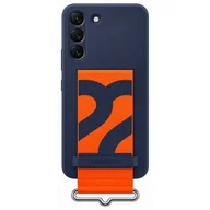 Etui i futerały do telefonów - Samsung Etui Silicone Cover Strap do Galaxy S22 EF-GS901TNEGWW Granatowy - miniaturka - grafika 1