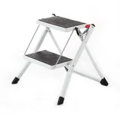 Inne artykuły do sprzątania - producent niezdefiniowany Metalowa dwupoziomowa drabina kolor czarny B00N3PDUV - miniaturka - grafika 1