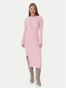 Sukienki - Patrizia Pepe Sukienka dzianinowa 2A2996 K294 Różowy Regular Fit - miniaturka - grafika 1