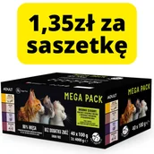 Mokra karma dla kotów - PetRepublic karma mokra dla kota kawałki w delikatnym sosie 40x100g - miniaturka - grafika 1