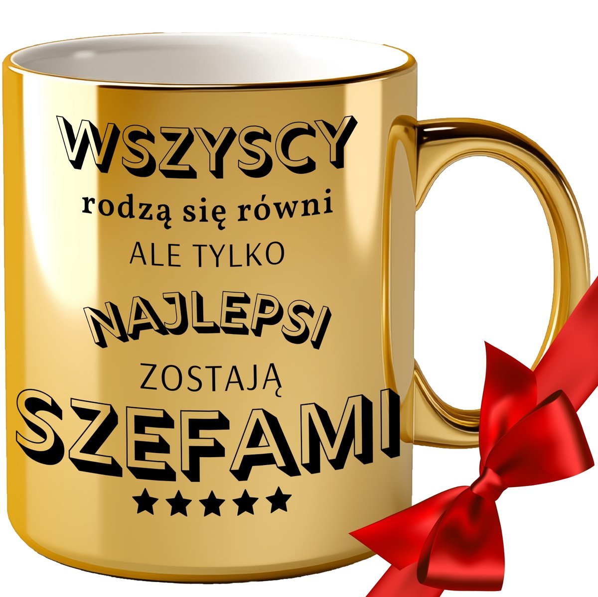 KUBEK ZŁOTY BŁYSZCZĄCY DLA PREZESA SZEFA PREZENT URODZINY IMIENINY 30 40 50