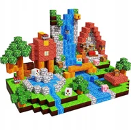 Klocki - ZESTAW 200 KLOCKÓW MAGNETYCZNYCH KLOCKI SZEŚCIANY KONSTRUKCYJNE + 2 LUDZIKI - miniaturka - grafika 1