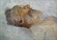 Plakaty - Stary człowiek na łożu śmierci, Gustav Klimt – plakat Wymiar do wyboru: 50x40 cm - miniaturka - grafika 1
