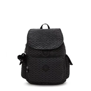 Kipling CITY PACK Średni Plecak, Signature Emb Czarny - Torebki damskie - miniaturka - grafika 1