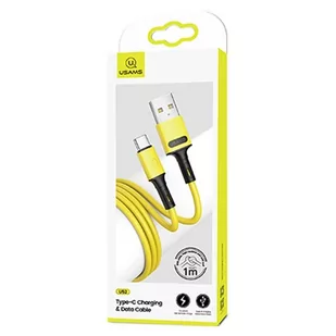 USAMS Kabel U52 Usb-c 2A Fast Charge 1m żółty/yell - Kable USB - miniaturka - grafika 2