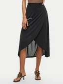 Spódnice - Vila Spódnica midi Modala 14101691 Czarny Regular Fit - miniaturka - grafika 1