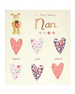Kartki okolicznościowe i zaproszenia - Boofle Kartka urodzinowa dla babci z kopertą - uroczy wzór z boofle trzymającym serce - miniaturka - grafika 1