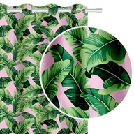 Zasłony - Zasłona 140 x 250 Dekoracyjna Planta Przelotki Zie - miniaturka - grafika 1