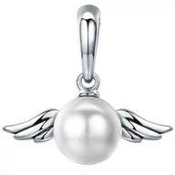 Wisiorki - CHARMS PERŁA SKRZYDŁA srebro 925 s925 zawieszka koralik - miniaturka - grafika 1