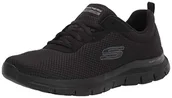 Sneakersy damskie - Skechers Damskie sneakersy Flex Appeal 4.0-Brilliant Vie, Czarne wykończenie z siatki, 38 EU - miniaturka - grafika 1