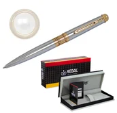 Długopisy - Długopis Regal RE56D z serii BRITISH MUSEUM, srebrny - miniaturka - grafika 1