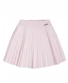 Spódnice - Guess Różowa Plisowana Spódniczka Dziecięca Z Metalową Etykietą 118-122 Gna - miniaturka - grafika 1