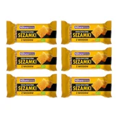 Chałwa - NaturaVena Sezamki z miodem Zestaw 6 x 27 g Bio - słodycze lub przekąska - miniaturka - grafika 1