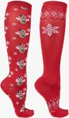 Skarpetki jeździeckie - Podkolanówki jeździeckie Merry Christmas 2-pak - QHP - red - miniaturka - grafika 1