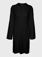 Sukienki - Vero Moda Sukienka dzianinowa Layla 10273088 Czarny Regular Fit - miniaturka - grafika 1
